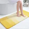 Tapete de Chão Espesso para Banheiro Transfronteiriço, Imitação de Caxemira, Tapete de Pé Absorvente de Água Antiderrapante para Entrada de Banheiro e Vaso Sanitário, Tapete Gradiente para Casa