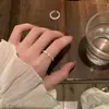 Anillo de Encaje Hueco Realzador de Blanco, Ajustable para Uso Diario, Exquisito Anillo Vintage de Gama Alta para Dedo Índice