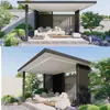 Gazebo Externo Liga de Alumínio Villa Pátio Moderno Sala de Chá Pátio Pequeno Pavilhão de Lazer Jardim À Prova de Vento À Prova de Chuva Pavilhão de Quatro Cantos