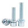 GB70.1 combinação de arruela plana e parafuso de máquina com cabeça sextavada e soquete combination screw M3-M12 zinco azul branco
