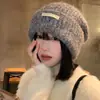 Gorro de Invierno Cálido Estilo Perezoso para Mujer, Gorro de Punto Oversize que Hace que la Cara Parezca Más Pequeña, Ajuste Holgado, Protege los Oídos