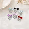 Dije de pulsera o collar con lazo de diamante chapado en oro K blanco, accesorios de dijes se pueden mezclar en lotes, venta directa del fabricante, transfronterizo