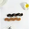 Presilha de Cabelo Ondulada de Acetato Vintage para Mulheres, Presilha de Franja Lateral de Verão de Alta Qualidade, Grampo de Cabelo para Franja da Testa, Acessório de Cabelo