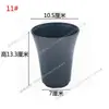 Pote Redondo Preto e Branco Engrossado de Cintura Alta para Varanda Proteção Solar Vaso para Suculentas Vaso de Flores Resina Respirável Não Deforma Facilmente