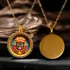 Colar Banhado a Ouro com Cravação de Diamantes Caixa de Pintura Thangka em Latão Mahakala Zakhila Ram Thangka da Tara Verde Pingente