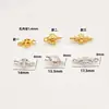 Acero de Titanio Pulido Doble Colgante Cruz Acero Inoxidable Cruz Corazón Pulsera Conectores de Cuentas Vacío Oro 18K Accesorios de Joyería DIY