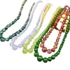 Colar de jade atacado colar de jade esmeralda flor flutuante colar de jade colar de jaspe de Taiwan colar de jade sangue de galinha corrente de contas colar de jade