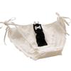 Braguitas de Encaje con Cordones para Chica Uniformada de Sirvienta Japonesa con Correa Bidireccional No Desmontable Ropa Interior Sexy de Algodón para Mujer 300-F Blanco