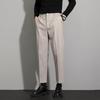 Primavera e verão novo estilo coreano calças casuais retas justas calças masculinas na altura do tornozelo calças cáqui calças masculinas da moda