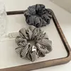 Estilo Coreano Retro Temperamento Tela a Cuadros Plisada Lazo para el Cabello de Intestino Grande Accesorios para el Cabello de Nicho Flor Accesorio de Cola de Caballo de Alta Gama Mujeres