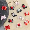Popular Joyería de Moño de Resina Chica Coreana Dulce Corbata de Moño Biselada Manicura Uñas Diamante Accesorios Diamante