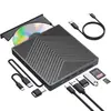 Unidad óptica externa móvil personalizada OEM, lector y grabador de tarjetas 8 en 1, grabador USB universal para computadora, multifuncional