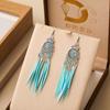 Aretes de Margarita con Borla de Cuentas de Arroz de Colores Pluma Estilo Bohemio de Corte para Mujer Pendientes Transfronterizos Joyería Europea y Americana