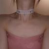Collar con colgante de estrella de cinco puntas de encaje para mujer, multicapa, apilado, diseño francés, estilo avanzado, cadena de clavícula multibanda