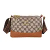 Bolsa Transversal Costura Retrô Cor Contrastante para Sair, Alça Larga, Bolsa de Ombro Casual, Grande Capacidade, Bolsa Quadrada Pequena Fashion com Múltiplos Compartimentos