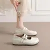 Sapatos Casuais da Moda com Aumento de Altura Oculto para Mulheres, Novo Estilo Outono, Estilo Campus, Sandálias Versáteis, Estilo Mary Jane, Sapatos Pequenos de Couro Wanwan