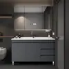 Nuevo juego de mueble de baño con lavabo cerámico integrado, lavabo moderno y sencillo para lavar cara y manos, lavabo de baño de pie