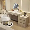Penteadeira de Madeira Maciça com Ardósia para Casa Moderno Minimalista Estilo Princesa Penteadeira Francesa Cômoda Integrada e Mesa de Maquiagem