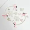 Acessórios DIY de Sapato Croc de Alta Qualidade Borboleta Azul Oceano, Decorações de Sapato com Flores 3D e Pérolas, Fivelas Decorativas de Sapato de Nicho, Adequado para Cosplay