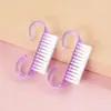 Fornecimento direto da fábrica escova de limpeza de unhas grande chifre de plástico chifre escova manicure escova de unhas ferramenta de unhas escova de unhas