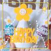 Chapéu de Aniversário de Girassol Daisy Little Livro Vermelho Internet Vermelho ins Adorável Estilo Festa Infantil Chapéu de Aniversário