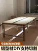 Marco de perfil de aluminio fijo, estante de almacenamiento hecho a medida, perfil de aleación de aluminio estándar europeo, material de aluminio para el hogar, armario DIY, carrito pequeño con