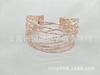 Pulsera popular de fábrica directa metal hueco tejido pulsera abierta coreana esmerilada abierta pulsera combinable