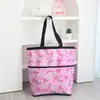 Bolsa de Almacenamiento Plegable Ecológica con Cremallera para Supermercado, Gran Capacidad, Tela Oxford Gruesa y Duradera, Bolsa de Mano para Compras Doméstica