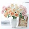 Flor Artificial rosa decoração suave para casa flor falsa decoração de casamento sala de estar rosa artificial buquê de casamento alta qualidade