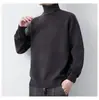 Suéter de Cuello Alto Directo de Fábrica para Hombre Otoño Invierno Color Sólido Capa Base Tejido Tendencia ins Estilo Coreano Suéter de Lana Holgado