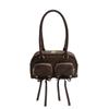 Bolsa de Ombro Feminina com Múltiplos Bolsos 2024 Novo Estilo Coreano Fashionável Maillard Nicho Simples Casual