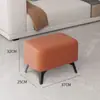 Taburete para Uso Doméstico, Taburete Cuadrado de Lujo Ligero, Taburete Bajo, Taburete Simple de Cuero, Sofá para Cambiar Zapatos, Mesa de Café, Banco, Reposapiés Creativo, Entrada, Sala de Estar