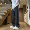 Pantalones Nuevos para Hombre Transpirables Marca de Tendencia Primavera y Otoño Hombres Sueltos Gama Alta Pierna Recta Pierna Ancha Casual Largos Ropa de Hombre