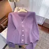 Nueva ropa de punto de estilo francés, elegante cárdigan coreano de otoño e invierno, abrigo elegante, suéter de cola de pez, top de moda para mujer