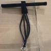 Corda de Tensão com Mosquetão de 4 Tubos Ventosa Dupla Corda de Puxar Equipamento de Fitness Leg Press Dispositivo Auxiliar para Abdominais Treino Abdominal
