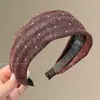 Diadema de Esponja Color Café Otoño Invierno para Mujer Estilo Coreano Uso Diario Versátil Diadema Alta para la Frente para Lavarse la Cara Atadura de Pelo Pinza para el Cabello