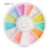 Joias para Unhas Transfronteiriças Nail Flats Base Colorida Liga de Diamante Formato Especial Branco AB Strass Joias 12 Grades Giratório Atacado