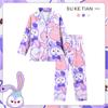 Pijamas de manga larga para niñas, primavera y otoño, 2024