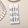 Mini Presilhas de Cabelo Transfronteiriças Europeias e Americanas, Presilhas de Cabelo da Moda para Férias na Praia, Conjunto de 6 Peças de Acessórios de Cabelo, Pequenas Presilhas de Cabelo