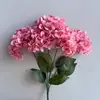 Flores Artificiales 5 Cabezas Hortensia Francesa Boda Floral Hortensia Hotel Arco Floral Decoración Camino de Flores Guía Flor Wholesale