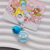 Nuevo llavero creativo y brillante con forma de botella de dibujos animados, con forma de perro y gato, con forma de campana, bonito accesorio decorativo para bolso.