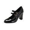 Sapatos Mary Jane Rasos de Uma Tira Estilo Hepburn para Mulheres, Novos Saltos Altos Estilo Fada 2025 Que São Confortáveis e Não Cansam os Pés