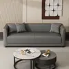 Sofá Apartamento Pequeño Sala de Estar Garra de Gato Cuero Moderno Simple Alquiler Oficina Doble Tres Personas Zona de Descanso Recepción