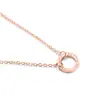 Colar redondo de aço inoxidável Chihang jewelry para exportação, colar geométrico oco de anel único, colar redondo martelado