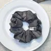 Estilo Coreano Dulce Gris Cuadros Encaje Doble Capa Tela Lazo para el Pelo Intestino Grueso para Mujeres Lazo para el Pelo para Cola de Caballo Moño Cola de Caballo Baja Cuerda para el Pelo