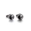 Serie de Calaveras joyería de acero inoxidable personalidad europea y americana dominante calavera de diamante moda hombre pendientes de titanio al por mayor