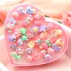 Anillos de Resina de Gemas de Dibujos Animados de 36 Piezas Más Vendidos Set de Anillos de Plástico para Niñas de Preescolar