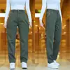 Pantalones Casuales de Negocios de Alta Gama para Hombre Otoño Nueva Moda Versátiles Sueltos Rectos Largos Pantalones de Invierno para Hombre