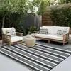 Fábrica de Origen Tubo de PP Tejido Clásico Rayado Impermeable Esterilla RV Camping Playa Impermeable Secado Rápido Alfombra Exterior