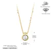 Colar Cruz Prata Esterlina S925 Diamante Redondo Único Vários Tamanhos Disponíveis Corrente de Clavícula de Luxo Leve Fábrica de Origem Atacado